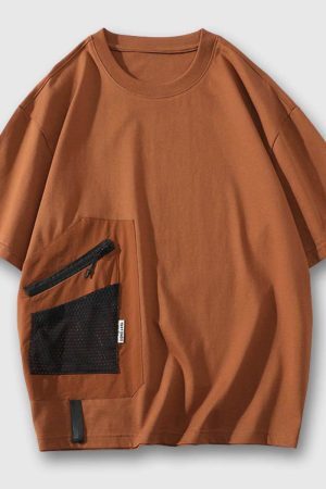 Style Core Aesthetics, New Style Trends Creative Pocket Casual Tee