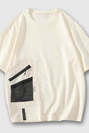 Style Core Aesthetics, New Style Trends Creative Pocket Casual Tee