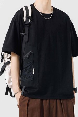 Style Core Aesthetics, New Style Trends Creative Pocket Casual Tee