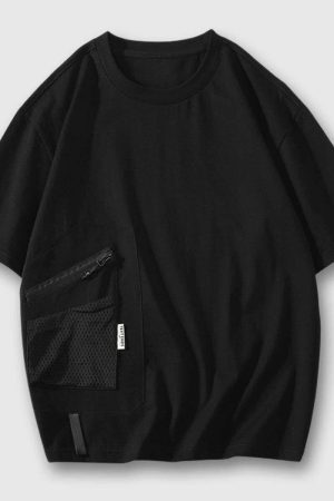 Style Core Aesthetics, New Style Trends Creative Pocket Casual Tee
