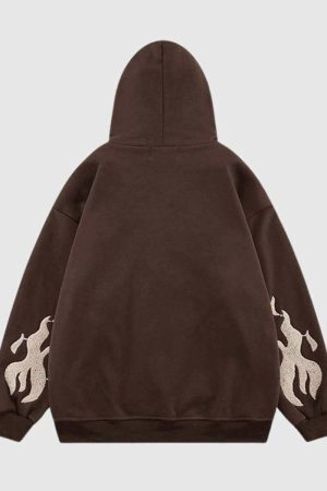 Style Core Aesthetics, New Style Trends Cross Embroidery Oversized Hoodie