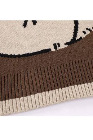 Style Core Aesthetics, New Style Trends Cute Bear Print Knit Sweater + Bear Mini Bag