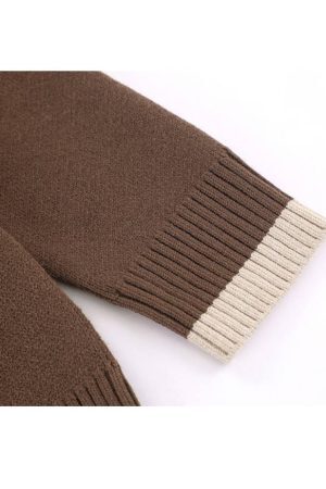 Style Core Aesthetics, New Style Trends Cute Bear Print Sweater + Bear Mini Bag