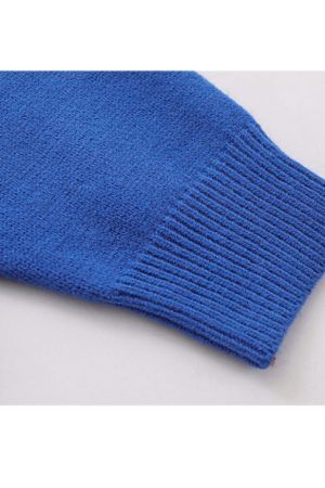 Style Core Aesthetics, New Style Trends Cute Bear & Stripe Pattern Sweater