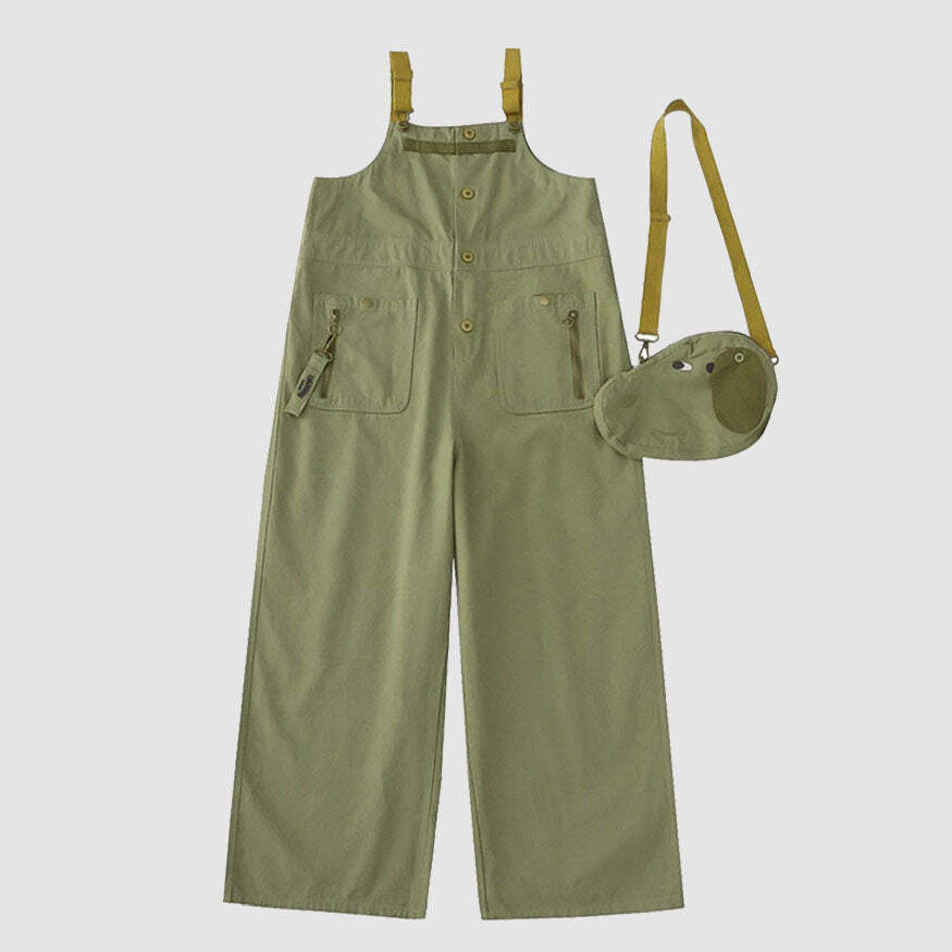 Style Core Aesthetics, New Style Trends Cute Cargo Dungarees + Mini Bag