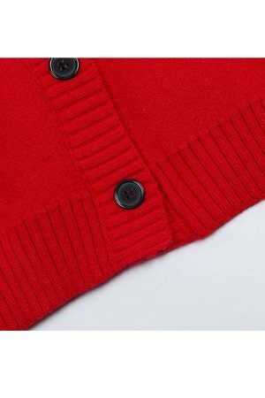 Style Core Aesthetics, New Style Trends Cute Carrot Pattern Cardigan Sweater