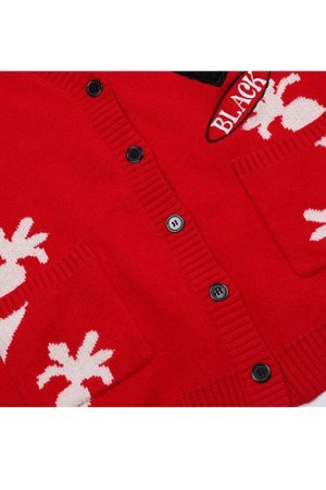 Style Core Aesthetics, New Style Trends Cute Carrot Pattern Cardigan Sweater