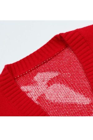 Style Core Aesthetics, New Style Trends Cute Carrot Pattern Cardigan Sweater