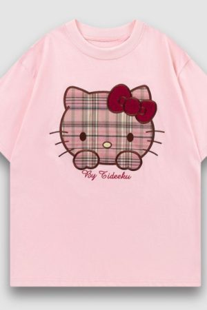 Style Core Aesthetics, New Style Trends Cute Cat Pattern Printed Tee