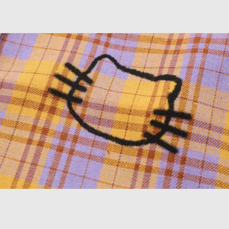 Style Core Aesthetics, New Style Trends Cute Cat Plaid Shirt Style Core Aesthetics, New Style Trends Cute Cat Plaid Shirt