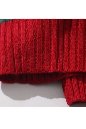 Style Core Aesthetics, New Style Trends Cute Christmas Bear Pattern Knit Sweater