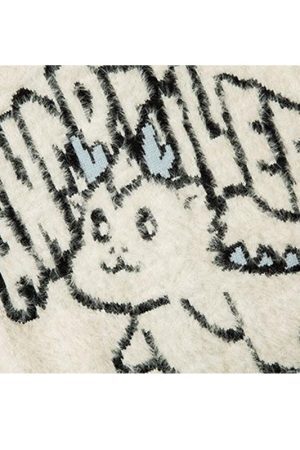 Style Core Aesthetics, New Style Trends Cute Dragon Embroidered Pullover