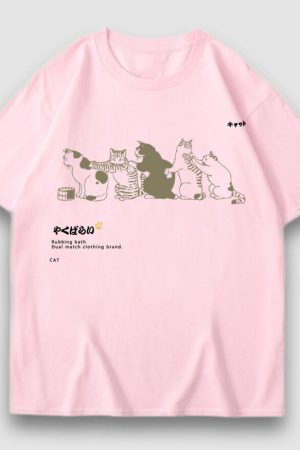 Style Core Aesthetics, New Style Trends Cute Queue Illustration Print Tee