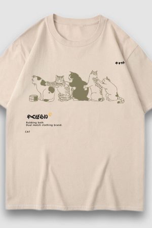 Style Core Aesthetics, New Style Trends Cute Queue Illustration Print Tee