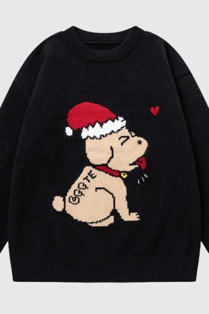Style Core Aesthetics, New Style Trends Cute Santa Dog Sweater