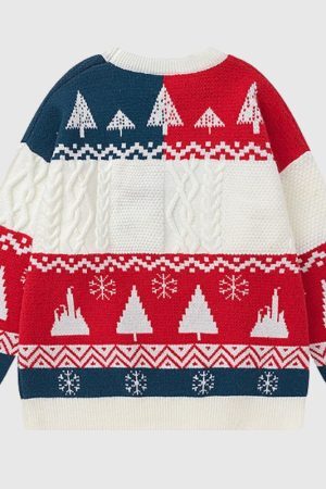 Style Core Aesthetics, New Style Trends Cute Santa Embroidered Pullover