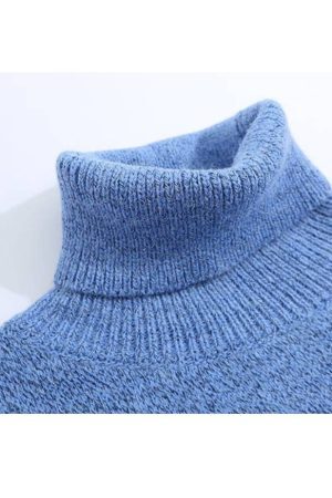 Style Core Aesthetics, New Style Trends Cute Shark Pattern Turtleneck Knit Sweater