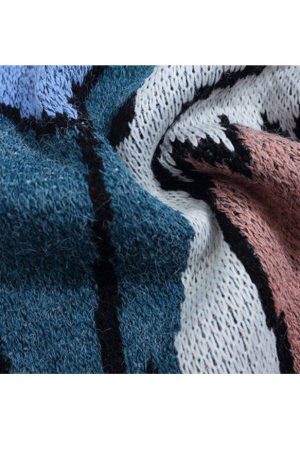 Style Core Aesthetics, New Style Trends Cute Shark Pattern Turtleneck Sweater