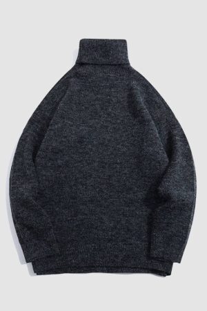 Style Core Aesthetics, New Style Trends Cute Shark Pattern Turtleneck Sweater