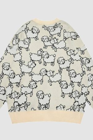 Style Core Aesthetics, New Style Trends Cute Sheep Cardigan