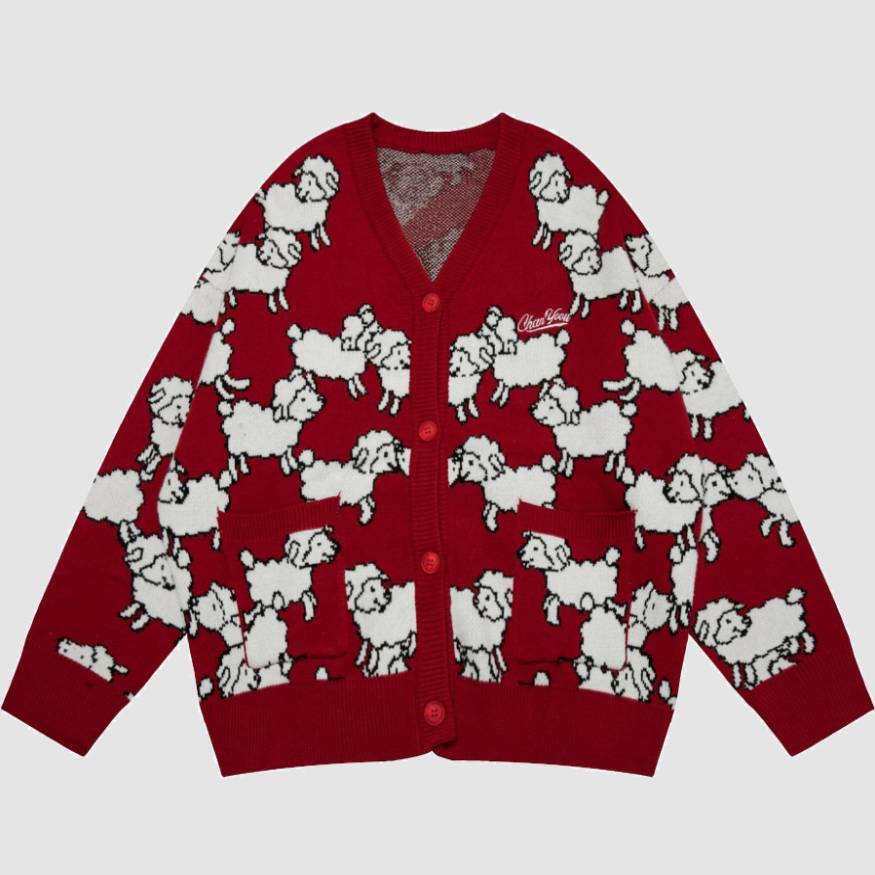 Style Core Aesthetics, New Style Trends Cute Sheep Cardigan