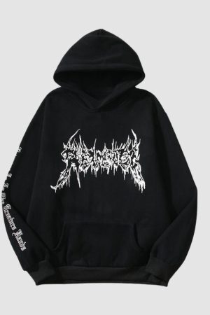 Style Core Aesthetics, New Style Trends Dark Style Skull Line Hoodies