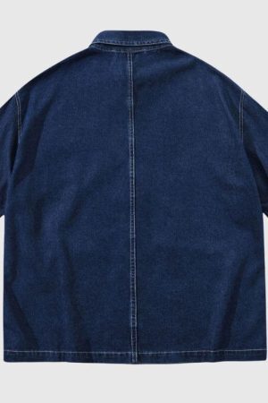 Style Core Aesthetics, New Style Trends Denim Multi-pocket Shirts