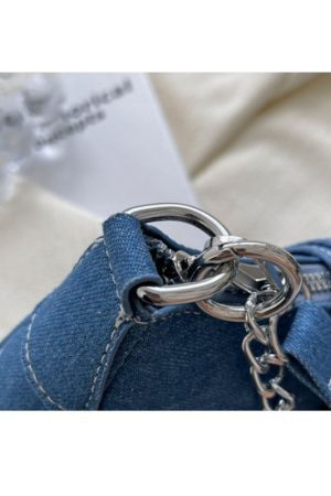 Style Core Aesthetics, New Style Trends Denim Shoulder Baguette Bag