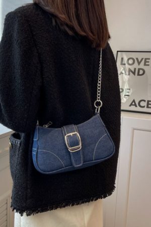 Style Core Aesthetics, New Style Trends Denim Shoulder Baguette Bag