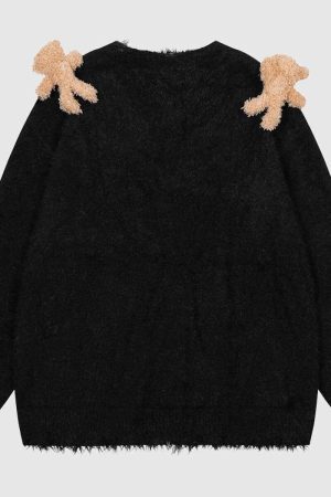 Style Core Aesthetics, New Style Trends Detachable Bear Knit Sweater