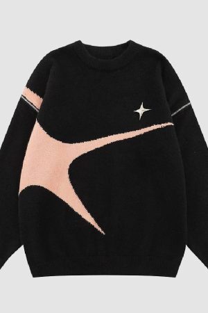 Style Core Aesthetics, New Style Trends Detachable Color Block Zipper Sweater