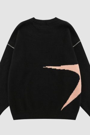 Style Core Aesthetics, New Style Trends Detachable Color Block Zipper Sweater