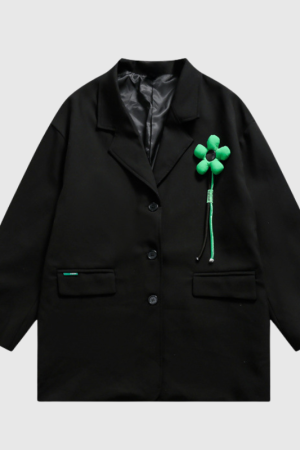Style Core Aesthetics, New Style Trends Detachable Flower Decor Blazer