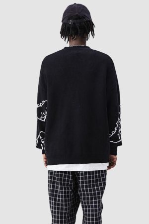 Style Core Aesthetics, New Style Trends Dinosaur Cardigan Sweater