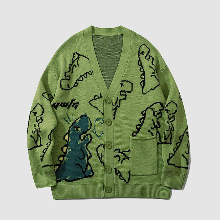 Style Core Aesthetics, New Style Trends Dinosaur Cardigan Sweater