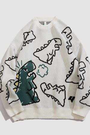 Style Core Aesthetics, New Style Trends Dinosaur Knitted Sweater