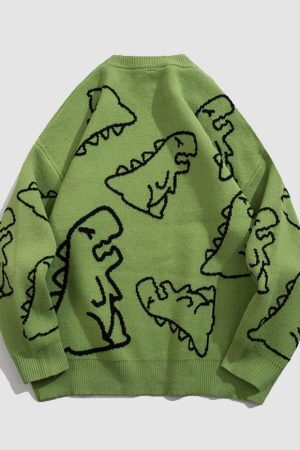 Style Core Aesthetics, New Style Trends Dinosaur Knitted Sweater