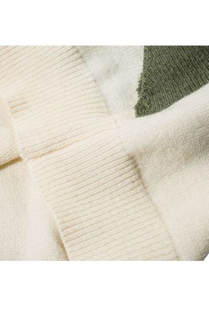 Style Core Aesthetics, New Style Trends Dinosaur Pattern Patchwork Solid Color Sweater