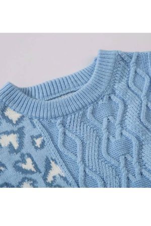 Style Core Aesthetics, New Style Trends Dinosaur Pattern Stitching Knit Sweater