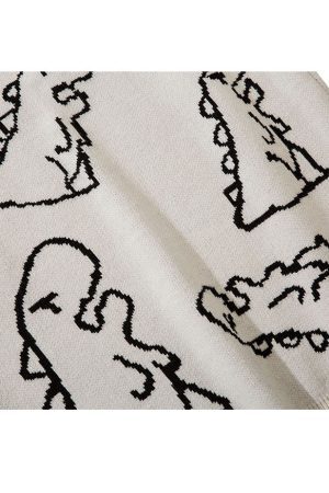 Style Core Aesthetics, New Style Trends Dinosaur Printed Vest Sweater