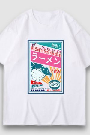 Style Core Aesthetics, New Style Trends Dishes Poster Cartoon Print Tee
