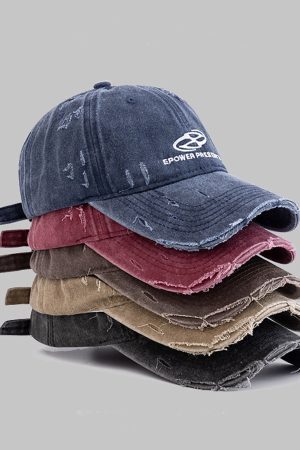 Style Core Aesthetics, New Style Trends Distressed Denim Baseball Cap