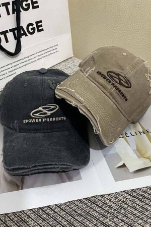 Style Core Aesthetics, New Style Trends Distressed Denim Baseball Cap