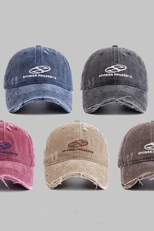 Style Core Aesthetics, New Style Trends Distressed Denim Baseball Cap