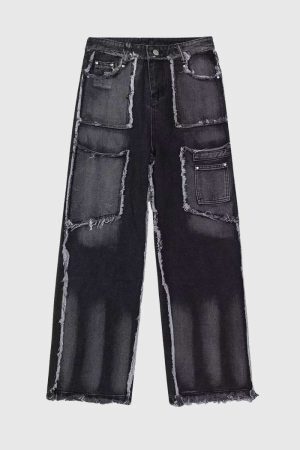 Style Core Aesthetics, New Style Trends Distressed Denim Cargo Pants