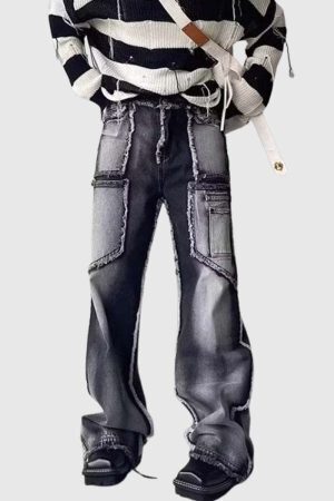 Style Core Aesthetics, New Style Trends Distressed Denim Cargo Pants