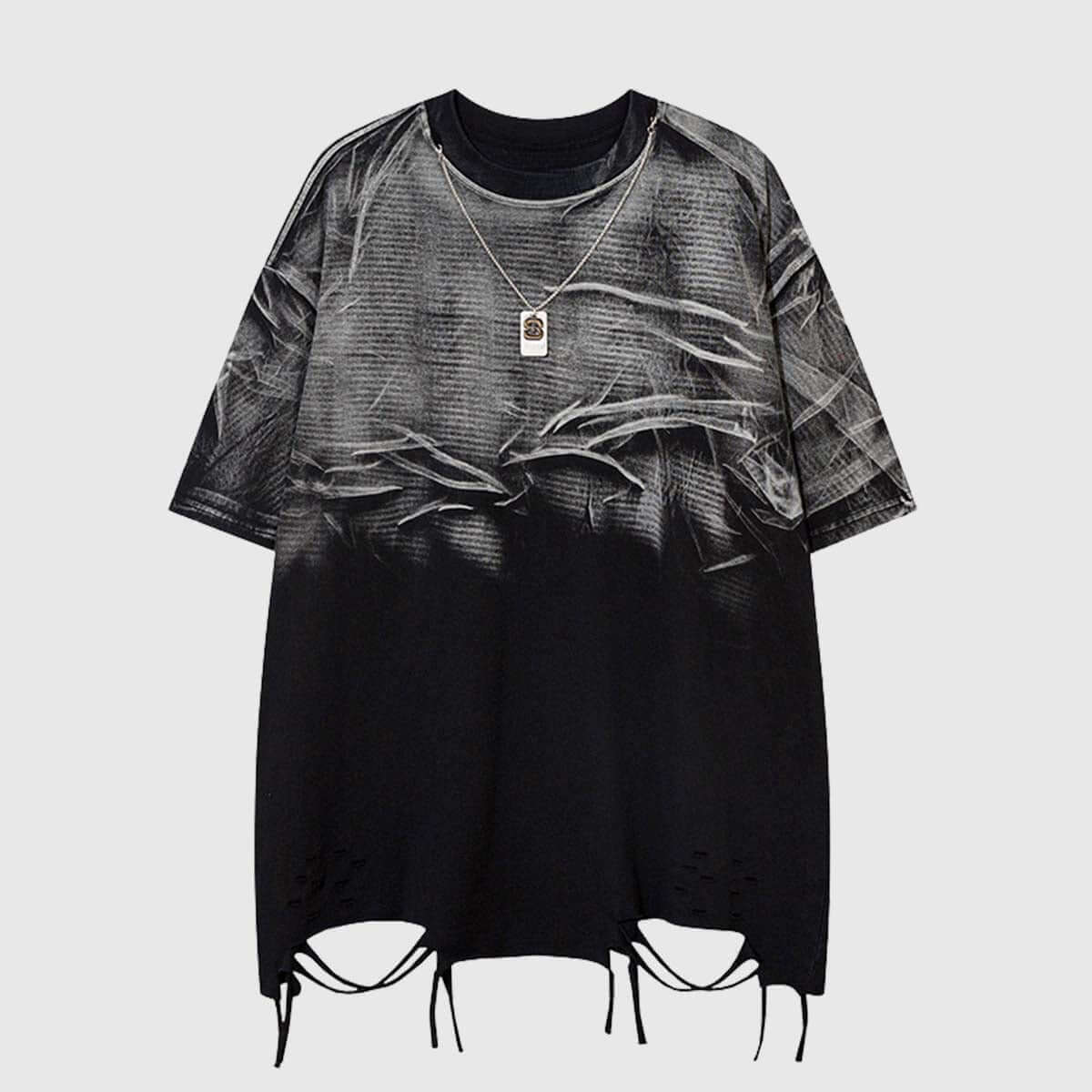 Style Core Aesthetics, New Style Trends Distressed Graphic Oversized T-Shirt