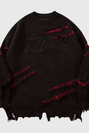 Style Core Aesthetics, New Style Trends Distressed Knit Pullover Sweater