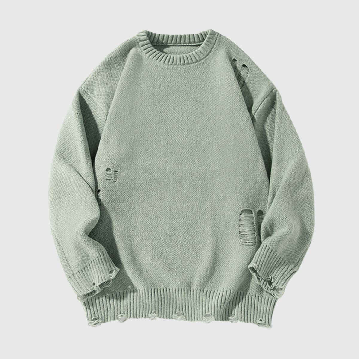 Style Core Aesthetics, New Style Trends Distressed Knit Pullover Sweater