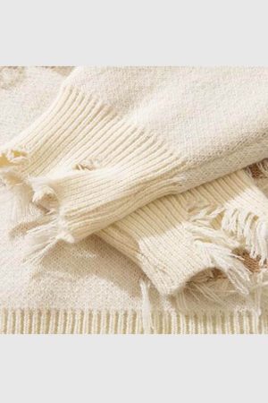 Style Core Aesthetics, New Style Trends Distressed Knit Pullover Sweater